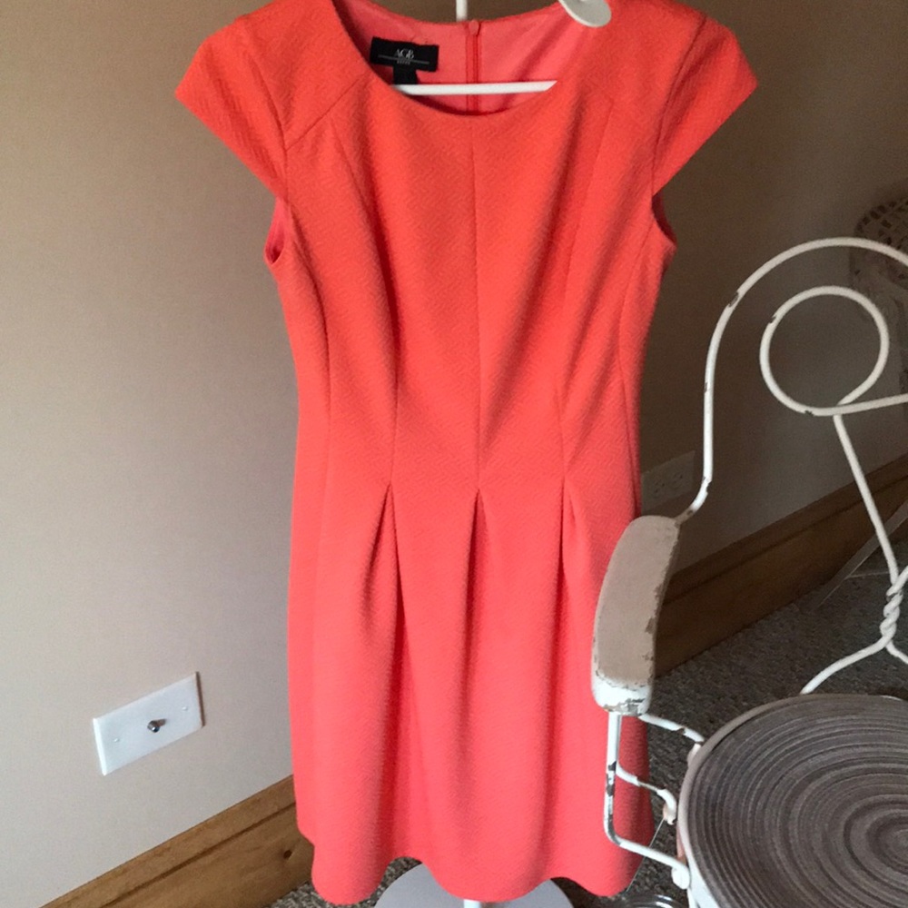 AGB coral to the knee dress 💐Springtime dress